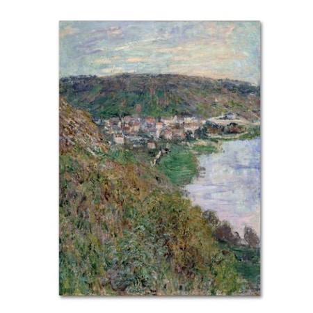 Monet 'View Of Vetheuil' Canvas Art,35x47